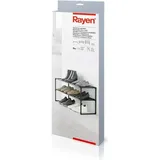 Rayen,6035.01,Stapelbarer AA8Schuhschrank, Kapazitätfür 9 Schuhe,einfache Montage, passt auf jedenRaum, Maße: 59 x 28 x 38 cm, Metall, nicht Woven, Grau, 2 Stück