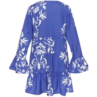 LASCANA Longbluse Damen royalblau-creme Gr.44/46