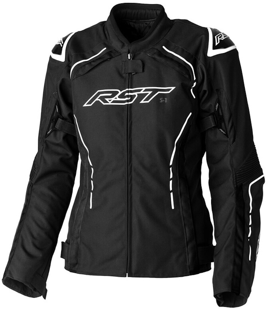 RST S-1 Dames motorfiets textiel jas, zwart-wit, L Voorman