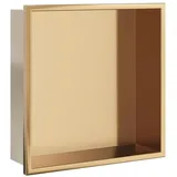 vidaXL Duschnische Golden Gebürstet 32x32x9 cm Edelstahl