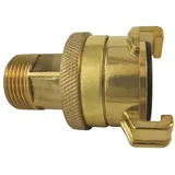 Aquacraft Models AquaCraft Schlauchkupplung 3/4 Zoll AG 1001000045 mit Außengewinde & Kontermutter messing, (außen ca.26mm)