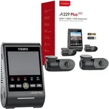 VIOFO A229 Plus 3CH (GPS-Empfänger, WLAN, Beschleunigungssensor, Eingebautes Mikrofon, 2K), Dashcam, Schwarz