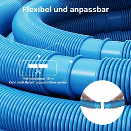 Mèrlett Poolschlauch Blau 21 m