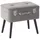 Beliani Sitzhocker mit Stauraum Samt 52 x 46 x 36 cm Grau