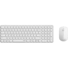 Rapoo 9310M Tastatur Maus-Set Ergonomisch Deutsch, weiß