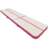 juroupi vidaXL Aufblasbare Gymnastikmatte mit Pumpe, 800x100x20 cm, PVC, Rosa,