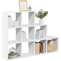 vidaXL Raumteiler-Bücherregal 137,5 x 29 x 103,5 cm Weiß