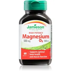 Jamieson Magnesium 500 mg + D3 500 UI Tabletten zur Unterstützung des Nervensystems 60 TABL