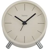Hama Funkwecker Flores analog ohne Ticken, grau/beige