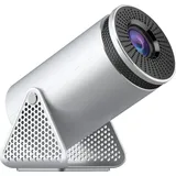 ZELURXX Beamer, Bluetooth 5.0, 120 ANSI, Dualband WiFi, 2.4G / 5.5G, Android 12.0, Trapezkorrektur, 4K Dekodierung, Mini Tragbarer Beamer, Silber - Silber