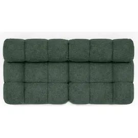 kaiser möbel Couch, 2-Sitzer Sofa modular, Bouclé-Stoff Abriamo, Dunkelgrün, Selia - dunkelgrün