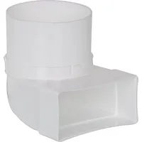 Helios Umlenkstück Flüb 100 auf Flachkanal 100x555mm, weiß 60703