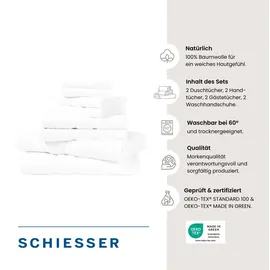 SCHIESSER Las Palmas Handtuchset 8-tlg. weiß