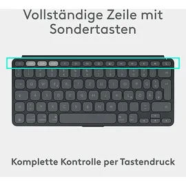 Logitech Keys-To-Go 2 für iPad, iPhone, Mac und Apple TV kabellose Tastatur Graphite