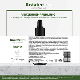 kräutermax – naturheilmittel seit 1890 Vitamin D3+K2 vegan Tropfen