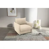 DOMO collection Sessel DOMO COLLECTION "700023 wandelbar zum Loungesessel, Relaxliege und Gästebett", beige, B:105cm H:95cm T:100cm, 95% Polyester, 5% Nylon, Sessel, Sessel, Schlaffunktion, Federkern, stabile Liegefläche ca. 70 x 195 cm