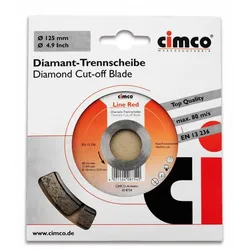 Cimco 208754, Schleifscheibe, Beton, Stein, Rot, Rund, 2,22 cm, 12,5 cm