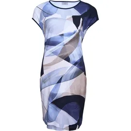 Seidel Moden Kleid Druckkleid grafisches Muster Blau 52