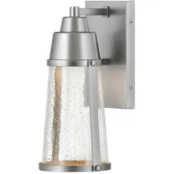 Miles 1-flammige Wandlaterne, satiniertes Nickel lackiert - HK-MILES-SI