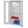 Kappes Magazinschrank Stahl 1.950 x 1.000 x 410 mm lichtgrau 3 Fachböden Sichtfenstertür