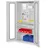 Kappes Magazinschrank Stahl 1.950 x 1.000 x 410 mm lichtgrau 3 Fachböden Sichtfenstertür