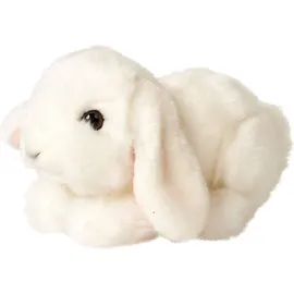 Uni-Toys - Widderkaninchen, liegend (weiß) - 18 cm (Länge) - Plüsch-Hase, Kaninchen - Plüschtier, Kuscheltier