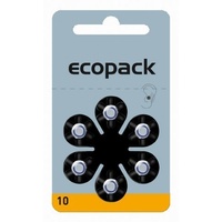 30 x Hörgerätebatterien Ecopack 10 Gelb
