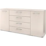 Set One by Musterring Kombikommode "Henderson", beige (champagner), B:160cm H:81cm T:42cm, Holzwerkstoff, SET ONE BY MUSTERRING, Sideboards, Kombikommode, mit 2 Türen und 4 Schubladen inkl. Selbsteinzug und Dämpfung