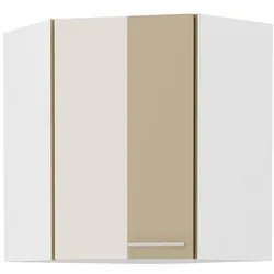 Eckhängeschrank 60x60 Lara Cappuccino Hochglanz Küchenzeile Küchenblock Küche
