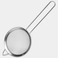 Qinghengyong Feinmaschiges Sieb für Küche Edelstahl-Tee Seiher Stiel Lebensmittel Sichter Mehlsieb Backen Werkzeug, 10cm