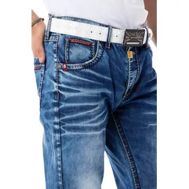 Cipo & Baxx Regular-fit-Jeans Gr. 30 Länge 34, mid blue used, , 77796120-30 Länge 34