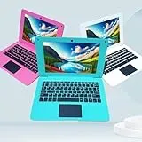 Bigmachine Laptop Computer Mini 10 Zoll Quad Core Powered by Android 12 Netbook 64GB Kleiner mit WiFi Webcam Bluetooth, Lademaus enthalten geeignet für Kinder und Studenten 4 Farboptionen (Blau)