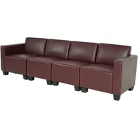 MCW 4-Sitzer Sofa rot-braun