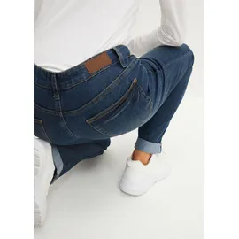 bonprix Straight-Jeans Regular Fit, mit Aufschlag, im Five-Pocket-Style blau 46