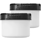 Curtec 2er Set: 500 ml Vorratsdose, mit Deckel, Frischhaltedose, Mehldose, Gewürzdose