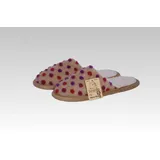 Linke Licardo Hausschuhe Wolle Noppen beige | Grau - 44/45