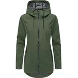 Ragwear Damen lange Übergangsjacke Wasserdichter kurzer Übergangsmantel für Damen