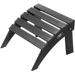 VEVOR Fußstütze für Adirondack-Stühle, 475x500x330 mm, klappbarer Adirondack-Ottomane aus HDPE-Kunststoff, Gartenstuhl weit verbreitet für Außenbereich, Veranda, Pool, Rasen, Hinterhof, schwarz
