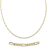 FIRETTI Collierkettchen FIRETTI "Schmuck Geschenk Gold 333 oder 585 Figarokettengl. in mehreren Breiten" Gr. 60, gold (gelbgoldfarben), Halsketten, Damen, 60, Gelbgold 333, B: 2,6mm, Made in Germany, B:2,6mm