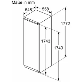 Neff KI2823DD0 Einbaukühlschrank (280 l, 1772 mm hoch)