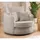 S-Style Drehsessel Ted Bouclé 107 x 94 x 100 cm Beige drehbar mit Kissen
