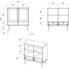 Lomadox KABALA-165 80 x 76 x 180 cm braun