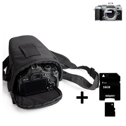 K-S-Trade Kameratasche für Olympus OM-D E-M5 Mark III, Schultertasche Colt Kameratasche Systemkameras DSLR DSLM SLR schwarz