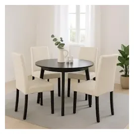 Mendler 4er-Set Esszimmerstuhl Stuhl Küchenstuhl Littau ~ Leder, weiß dunkle Beine