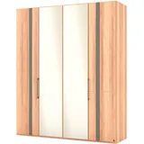 Musterring Drehtürenschrank MUSTERRING "Sorrent, Kleiderschrank, Schrank, teilmassiv Eiche", braun, B:200cm H:236cm, Schränke, Drehtürenschrank, Türen Eiche massiv oder als Parsol-Bronze-Spiegel, verschiedene Maße, Topseller