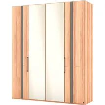 Musterring Drehtürenschrank MUSTERRING "Sorrent, Kleiderschrank, Schrank, teilmassiv Eiche", braun, B:200cm H:236cm, Schränke, Drehtürenschrank, Türen Eiche massiv oder als Parsol-Bronze-Spiegel, verschiedene Maße, Topseller