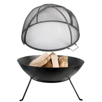 Esschert Design 2-tlg. Set: Feuerschale in Schwarz | Gr.: onesize