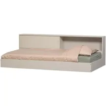Woood Bodenbett Carter 90 x 200 cm Kiefer massiv grau