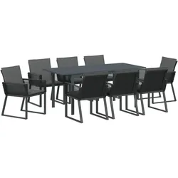 vidaXL Garten Essgruppe mit Kissen 9 pcs Anthrazit Mittel