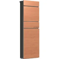 Wiltec Standbriefkasten Zeitungsrolle Holzoptik Briefkasten Postkasten Postfach